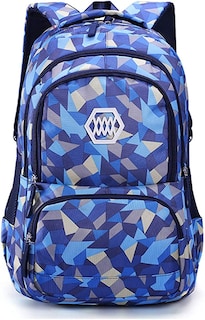 Foto 1 | Mochila Huoguo Con Estampado Geométrico Para Niñas/niños De Secundaria - Venta Internacional.