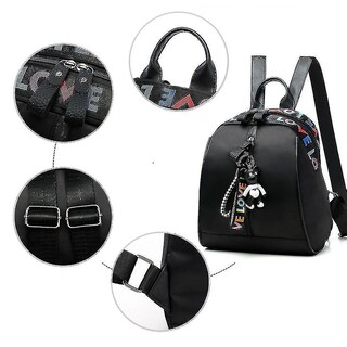 Foto 3 | Mochila Huoguo De Viaje Para Mujer, Impermeable, 20-35 L, Negra - Venta Internacional.