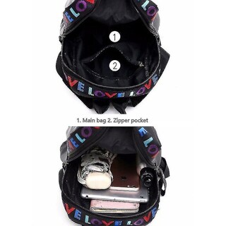 Foto 4 | Mochila Huoguo De Viaje Para Mujer, Impermeable, 20-35 L, Negra - Venta Internacional.