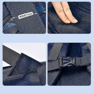 Foto 3 | Mochila Huoguo Royal Blue Oxford De Tela Impermeable Para Niños - Venta Internacional.