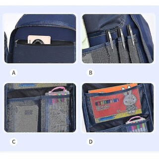 Foto 4 | Mochila Huoguo Royal Blue Oxford De Tela Impermeable Para Niños - Venta Internacional.