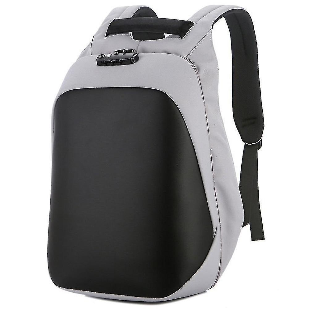 Foto 2 pulgar | Mochila Huoguo Antirrobo Impermeable Usb Para Hombre Gris - Venta Internacional.