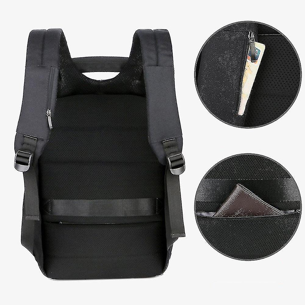Foto 3 pulgar | Mochila Huoguo Antirrobo Impermeable Usb Para Hombre Gris - Venta Internacional.