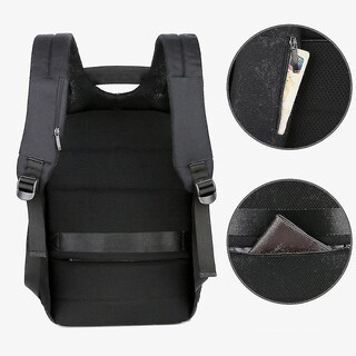 Foto 2 | Mochila Huoguo Antirrobo Impermeable Usb Para Hombre Gris - Venta Internacional.