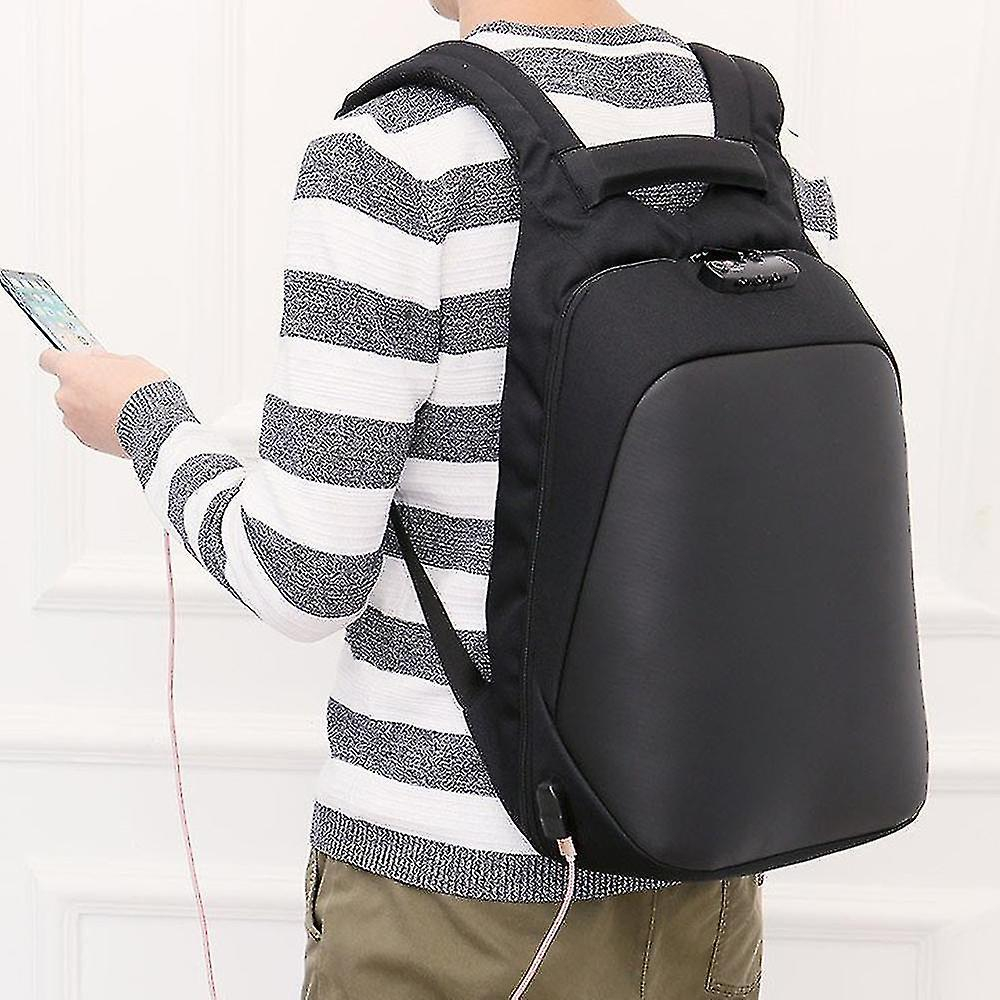 Foto 4 pulgar | Mochila Huoguo Antirrobo Impermeable Usb Para Hombre Gris - Venta Internacional.