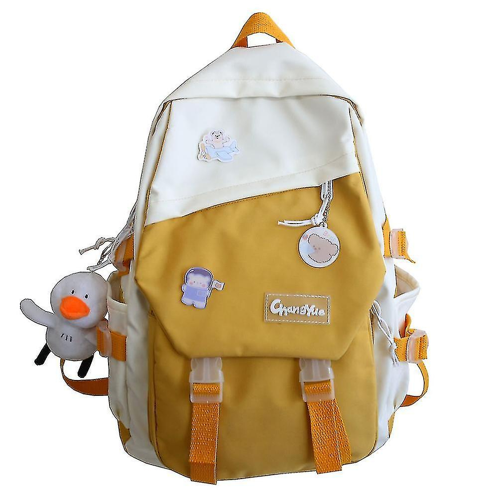 Foto 1 | Mochila Huoguo Para Estudiantes De Secundaria Color Contrast Yell - Venta Internacional.