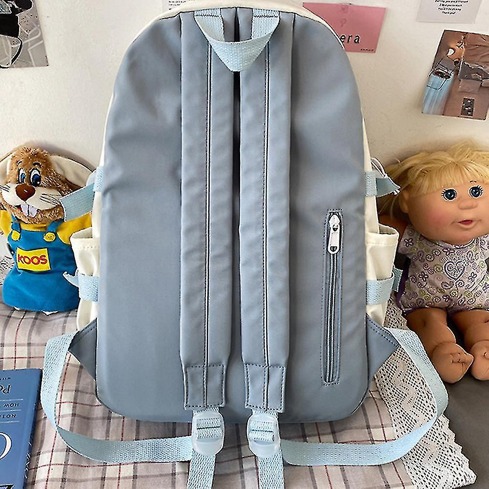Foto 3 | Mochila Huoguo Para Estudiantes De Secundaria Color Contrast Yell - Venta Internacional.