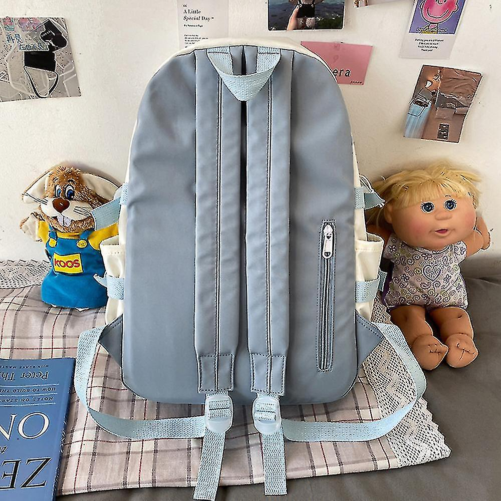 Foto 4 | Mochila Huoguo Para Estudiantes De Secundaria Color Contrast Yell - Venta Internacional.