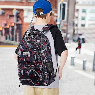 Foto 4 | Mochila Huoguo Youth Travel Street Waterproof 17.3l Negra - Venta Internacional.