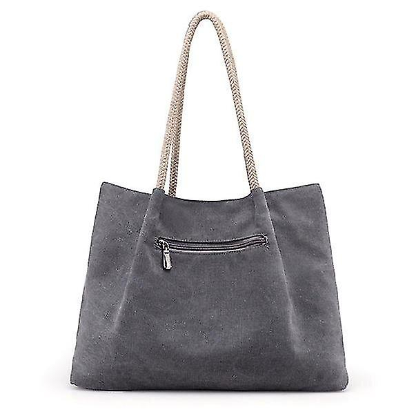 Foto 4 pulgar | Mochila Huoguo De Lona Para Mujer, Retro, Vintage, Gris, 39 X 30 X 11 Cm - Venta Internacional.