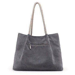 Foto 3 | Mochila Huoguo De Lona Para Mujer, Retro, Vintage, Gris, 39 X 30 X 11 Cm - Venta Internacional.