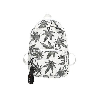 Foto 1 | Mochila Huoguo Poliéster Negro Con Estampado De Hojas De Arce 29x13x41cm - Venta Internacional.