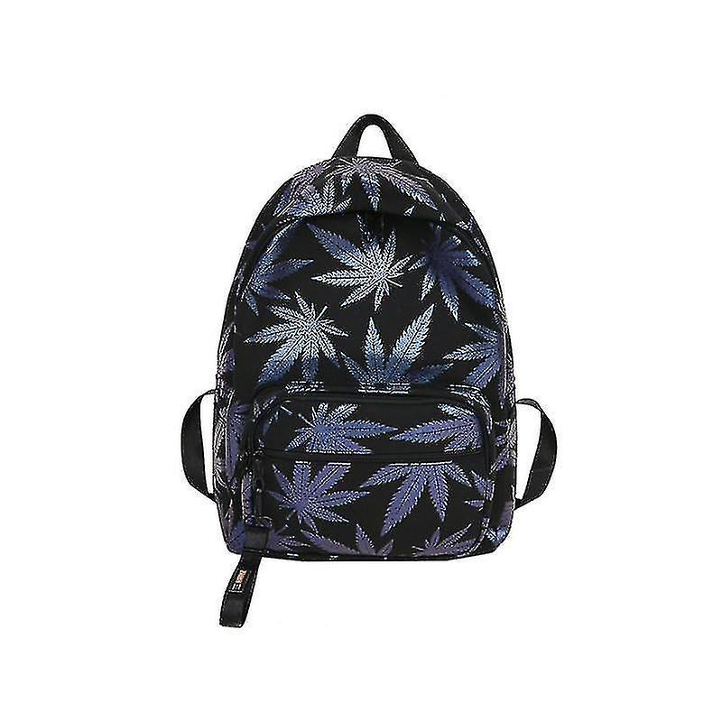 Foto 3 pulgar | Mochila Huoguo Poliéster Negro Con Estampado De Hojas De Arce 29x13x41cm - Venta Internacional.
