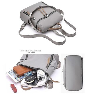 Foto 2 | Mochila Huoguo Para Mujer, Color Gris Oxford, Estilo Coreano, 800 G - Venta Internacional.