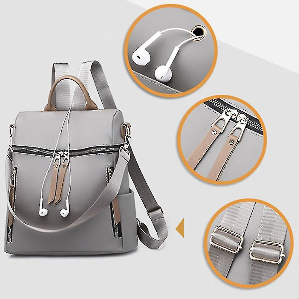 Foto 4 | Mochila Huoguo Para Mujer, Color Gris Oxford, Estilo Coreano, 800 G - Venta Internacional.