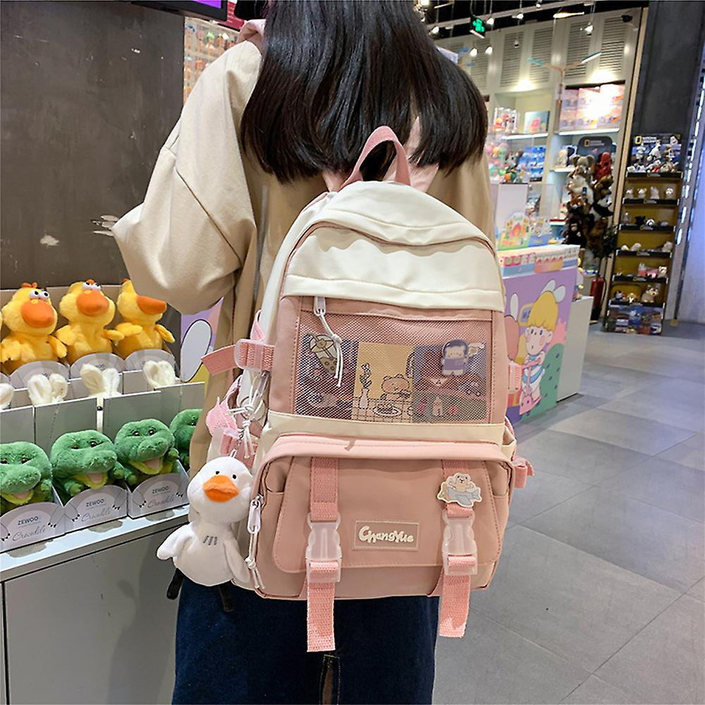 Mochila Escolar Sanlin Beans Cute Girl De Alta Capacidad Rosa - Venta Internacional.