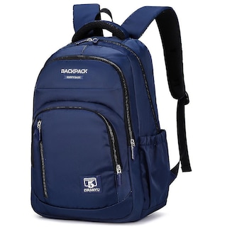 Foto 1 | Mochila Huoguo Para Estudiantes De Secundaria, Impermeable, De Nailon, Azul Marino - Venta Internacional.