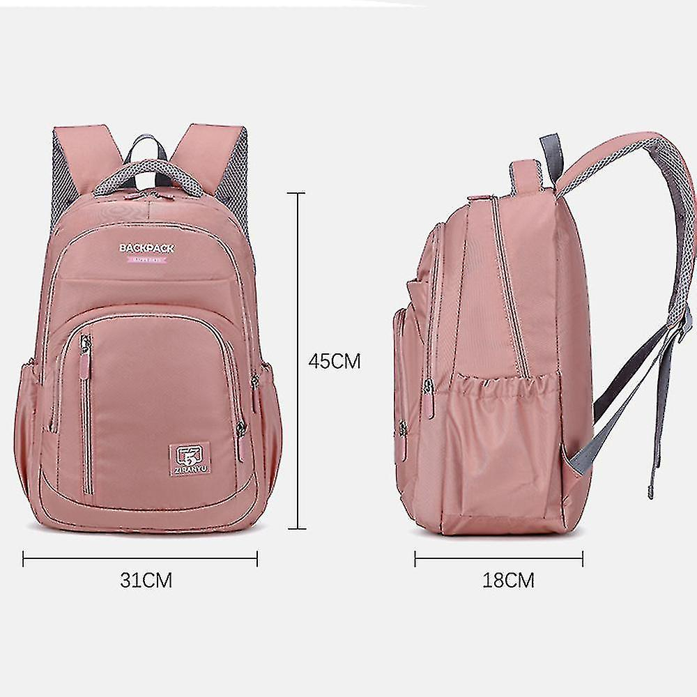 Foto 6 pulgar | Mochila Huoguo Para Estudiantes De Secundaria, Impermeable, De Nailon, Azul Marino  - Venta Internacional.