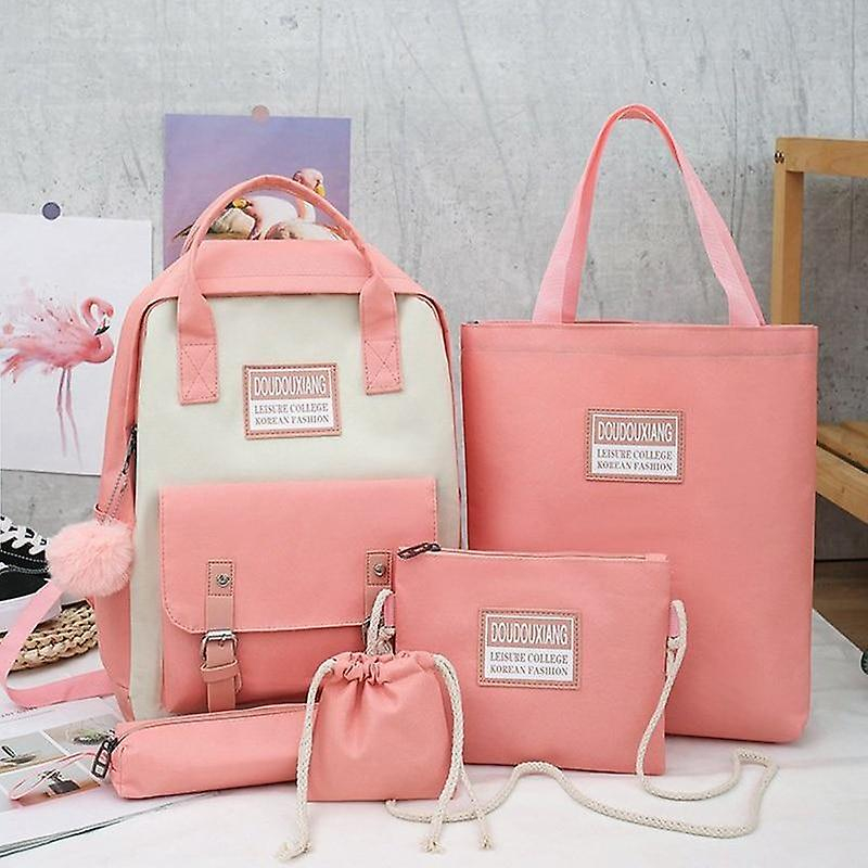 Foto 1 | Mochila Sanlin Beans High School Canvas Travel Black - Venta Internacional.