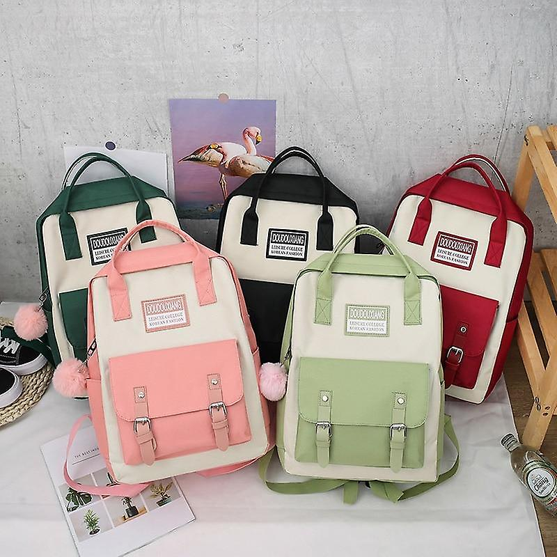 Foto 5 pulgar | Mochila Sanlin Beans High School Canvas Travel Black - Venta Internacional.