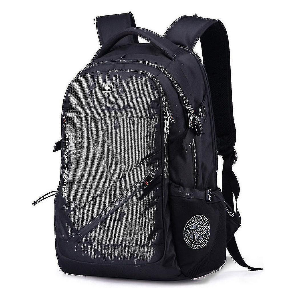 Foto 2 pulgar | Mochila Huoguo Para Estudiantes De Escuela, Ordenador Portátil Para Hombre, Negra - Venta Internacional.