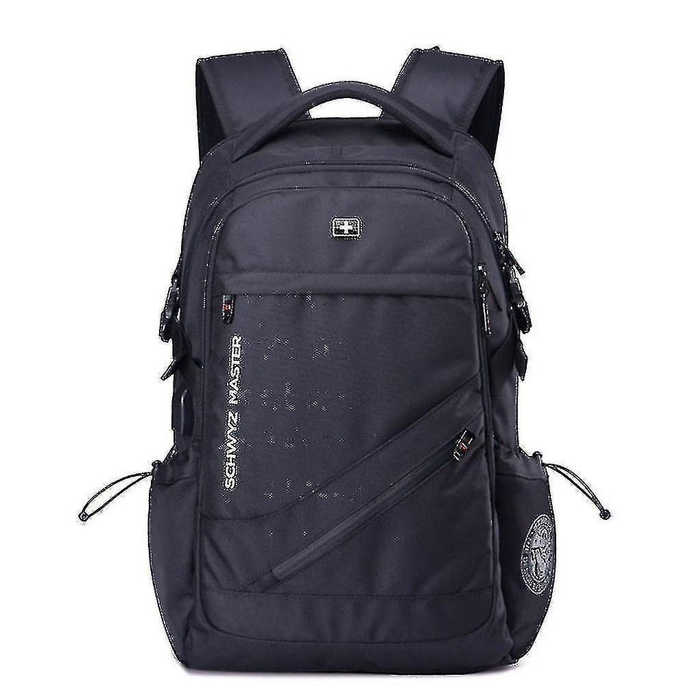Foto 3 pulgar | Mochila Huoguo Para Estudiantes De Escuela, Ordenador Portátil Para Hombre, Negra - Venta Internacional.