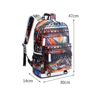 Foto 3 | Mochila Escolar Huoguo Outdoor Printed Impermeable Púrpura - Venta Internacional.