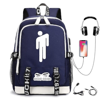 Foto 1 | Mochila Huoguo Billie Eilish, Recargable Por Usb, Escuela Al Aire Libre - Venta Internacional.