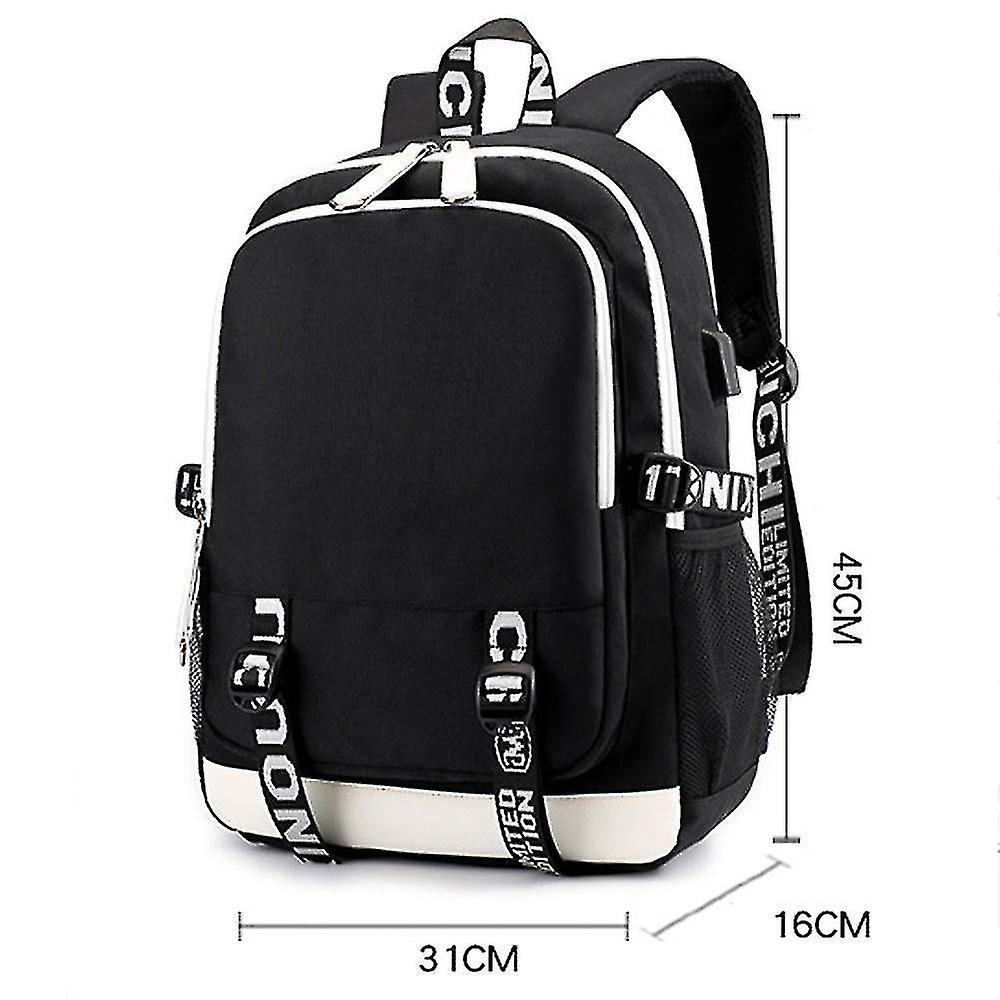 Foto 6 pulgar | Mochila Huoguo Billie Eilish, Recargable Por Usb, Escuela Al Aire Libre - Venta Internacional.