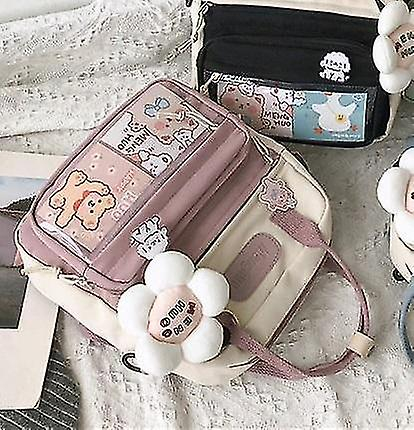 Foto 5 pulgar | Mochila Huoguo Coasters De Nailon Impermeable De Estilo Coreano Rosa - Venta Internacional.