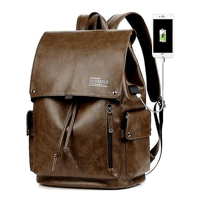 Foto 4 pulgar | Mochila Huoguo, Casual, Multifunción, Para Portátil, De Piel Sintética, Para Hombre - Venta Internacional.