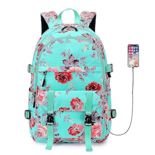 Foto 1 | Mochila Huoguo, Casual, Para Estudiantes, Impermeable, Verde - Venta Internacional.