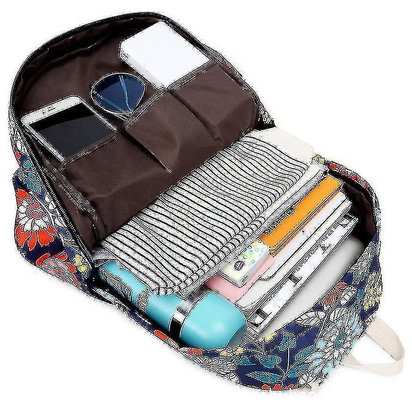Foto 4 pulgar | Set De Mochilas Huoguo Nylon Chinoiserie Print Black 3 Piezas - Venta Internacional.
