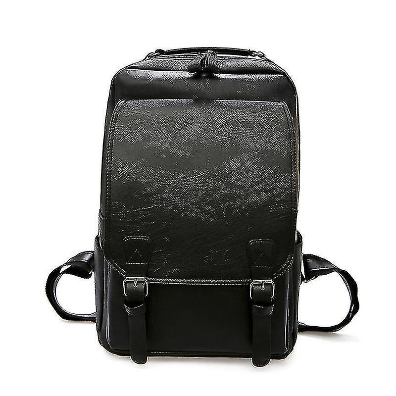 Foto 2 pulgar | Mochila Huoguo De Piel Sintética Para Hombre, Casual, Negra, 27 X 13 X 41 Cm - Venta Internacional.