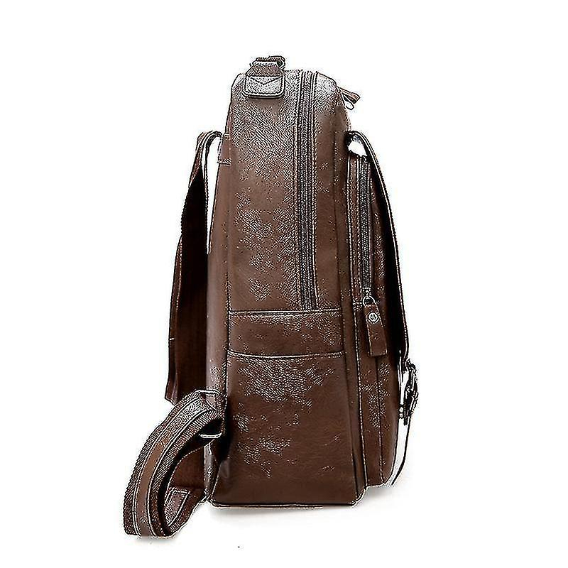 Foto 4 pulgar | Mochila Huoguo De Piel Sintética Para Hombre, Casual, Negra, 27 X 13 X 41 Cm - Venta Internacional.