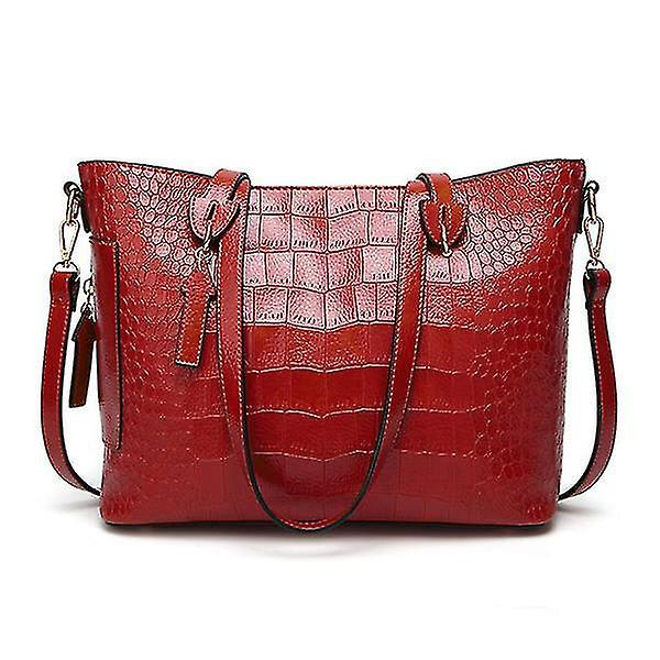 Foto 2 pulgar | Mochila Huoguo, Bolso De Mano Con Estampado De Cocodrilo Para Mujer, Color Rojo - Venta Internacional.