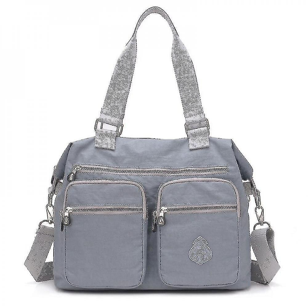 Foto 2 pulgar | Mochila Huoguo De Nylon Repelente Al Agua Gris Mz237 - Venta Internacional.