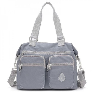 Foto 1 | Mochila Huoguo De Nylon Repelente Al Agua Gris Mz237 - Venta Internacional.