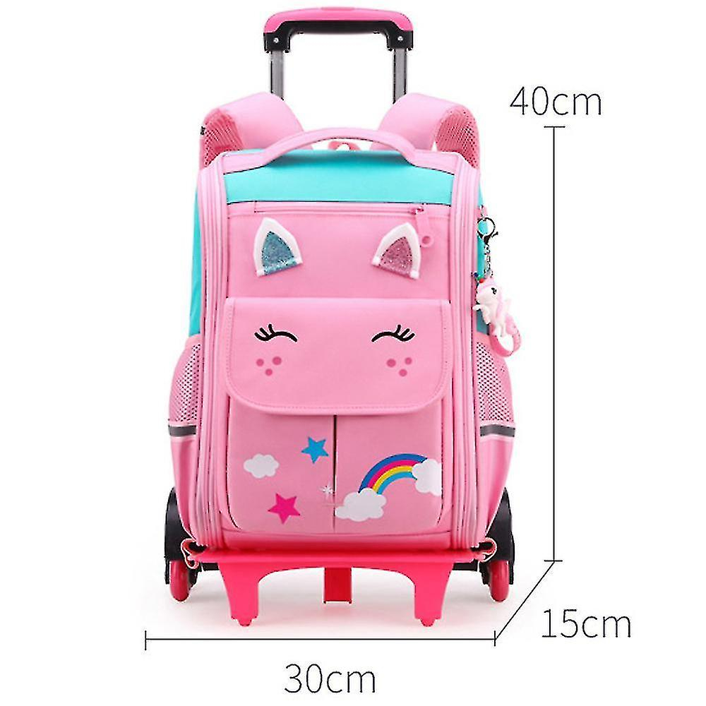 Foto 6 pulgar | Mochila Trolley School Mochila Huoguo De Nailon Para Mujer, Primaria - Venta Internacional.