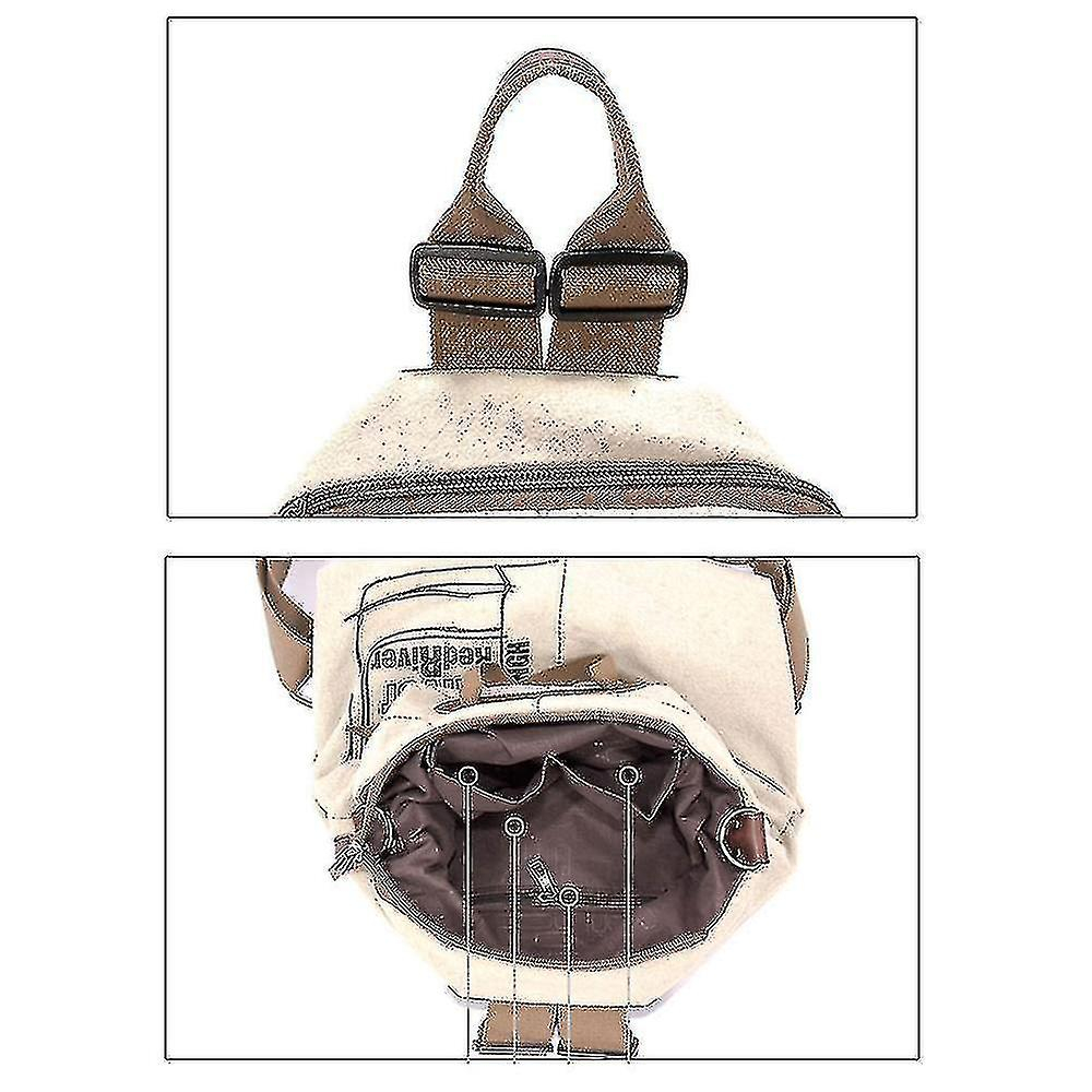 Foto 4 pulgar | Mochila Huoguo Literary Simple Travel De Gran Capacidad Blanca - Venta Internacional.