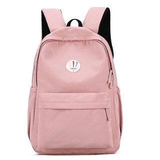 Foto 1 | Mochila Huoguo De Nailon De 19 Litros Para Portátil De 14 Pulgadas, Color Rosa - Venta Internacional.