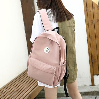 Foto 2 | Mochila Huoguo De Nailon De 19 Litros Para Portátil De 14 Pulgadas, Color Rosa - Venta Internacional.