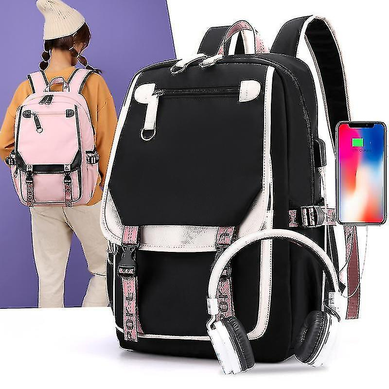 Foto 3 pulgar | Mochila Huoguo Swagger Blackbts, Material De Nailon, Negro - Venta Internacional.