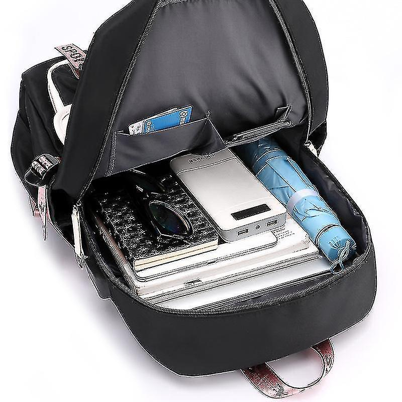 Foto 6 pulgar | Mochila Huoguo Swagger Blackbts, Material De Nailon, Negro - Venta Internacional.