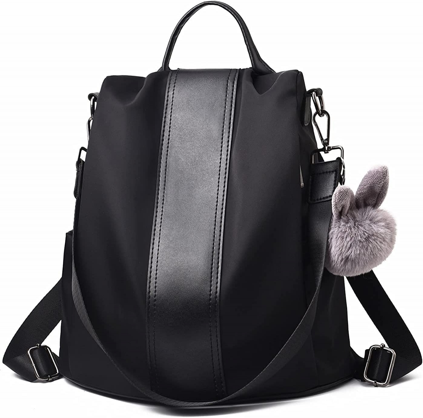 Foto 2 pulgar | Mochila Huoguo Impermeable De Nylon Escolar Antirrobo Negra - Venta Internacional.