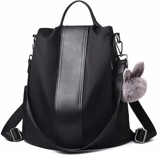 Foto 1 | Mochila Huoguo Impermeable De Nylon Escolar Antirrobo Negra - Venta Internacional.