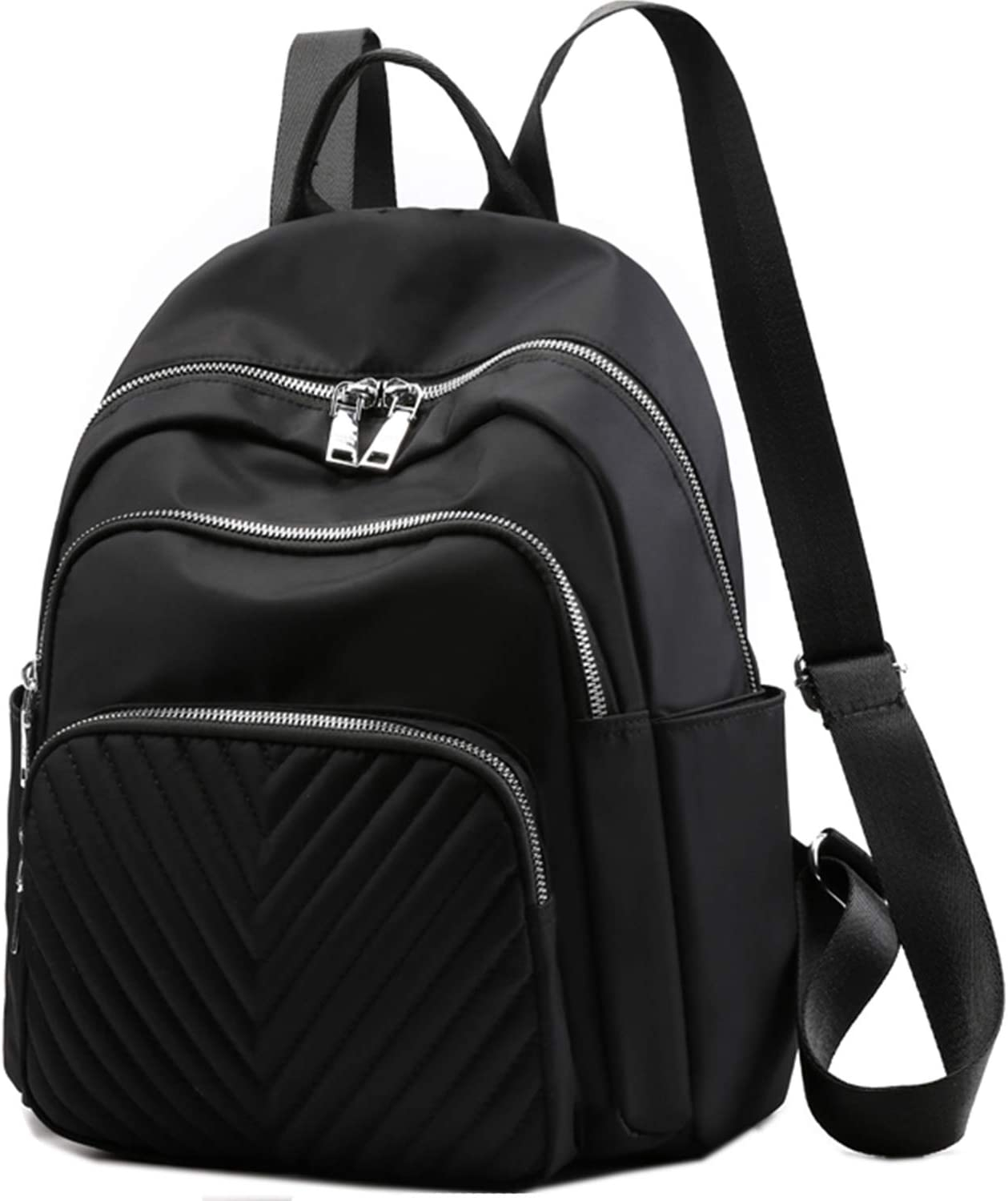 Mochila Huoguo, Casual, De Nailon, De Moda Para Mujer, Negra - Venta Internacional.