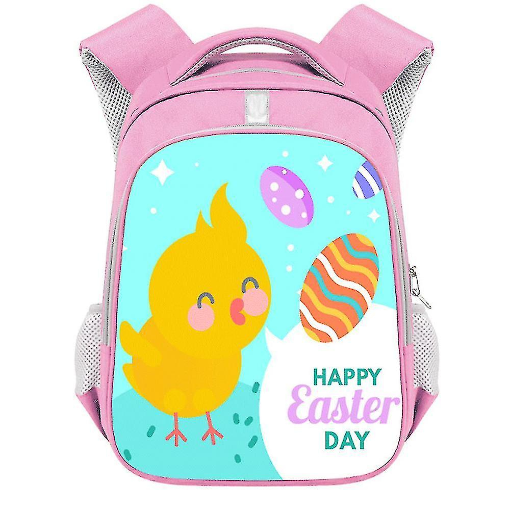 Mochila Huoguo 2021 De Pascua Para Niña De Primaria Rosa 26x13x3 - Venta Internacional.