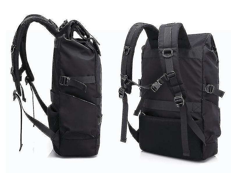 Foto 2 | Mochila Huoguo Para Portátil De Viaje Para Hombre, Resistente Al Agua, Negra - Venta Internacional.