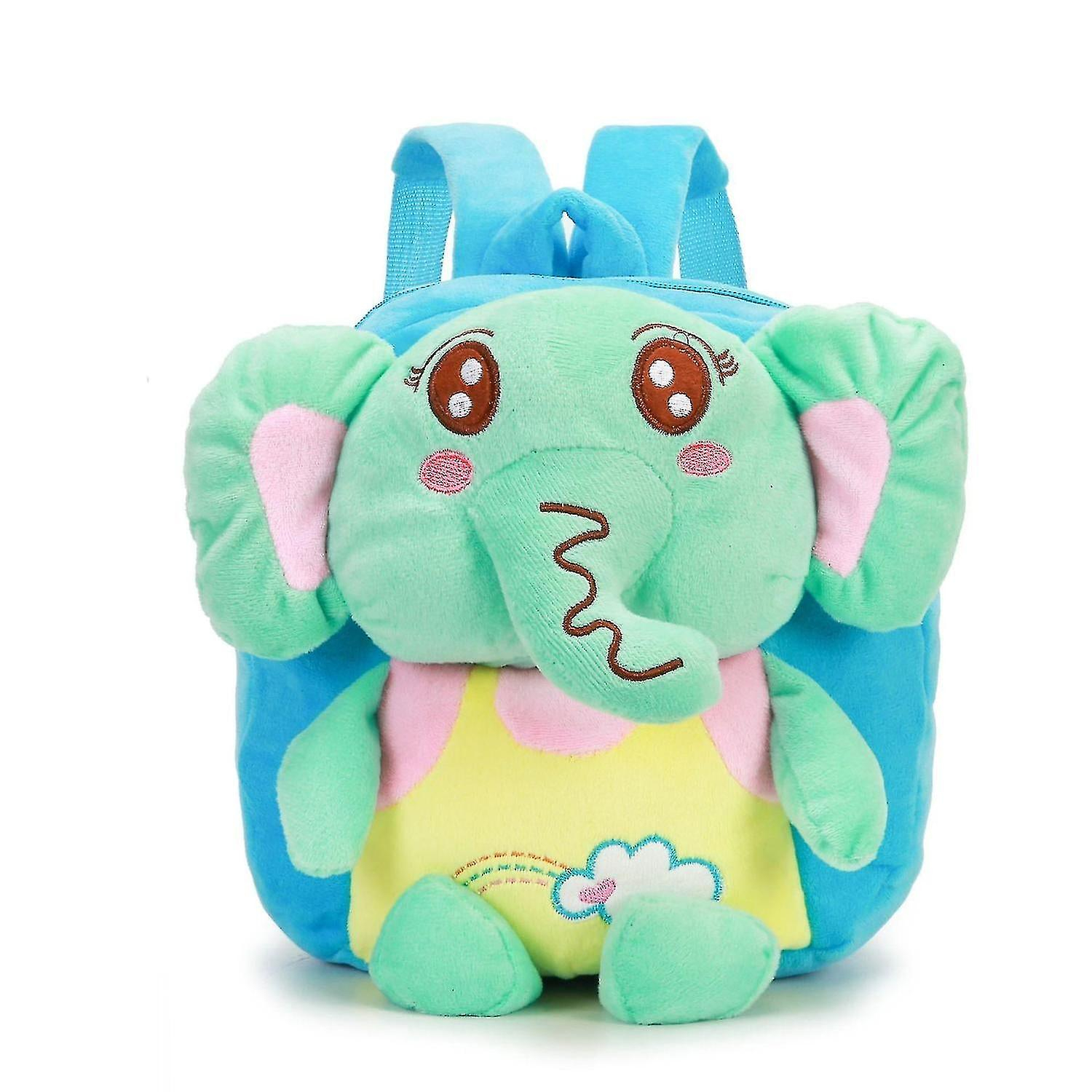 Foto 2 pulgar | Mochila Huoguo De Peluche Con Forma De Elefante Con Arco Iris Azul Y Amarillo Para Niños - Venta Internacional.